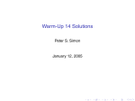 Warm-Up 14 Solutions