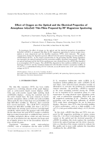 E ect of Oxygen on the Optical and the Electrical Properties of