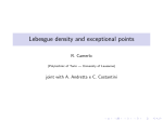 Lebesgue density and exceptional points