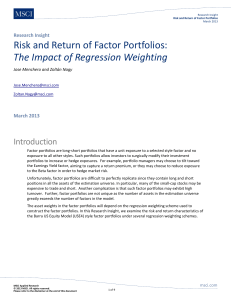 Research Insight - Risk and Return of Factor Portfolios