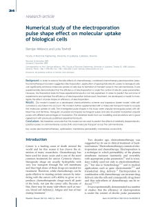 research article Numerical study of the electroporation pulse shape