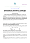 Implementation of Frequency and Phasor Measurement of Input AC