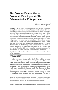 The Schumpeterian Entrepreneur