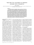 High rates of arc consumption by subduction processes: Some