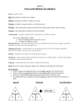 Unit 5 Force and Motion Vocabulary