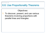 6.6: Use Proportionality Theorems