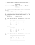 Chapter 3 Experiments with a Single Factor