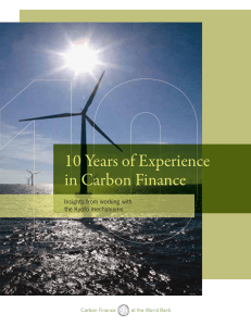 10 Years of Experience in Carbon Finance