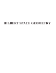 HILBERT SPACE GEOMETRY