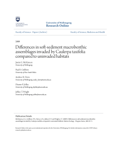 Differences in soft-sediment macrobenthic - Research Online