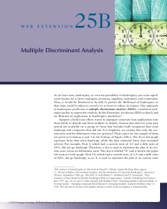Multiple Discriminant Analysis
