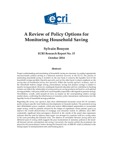 A Review of Policy Options for Monitoring Household Saving