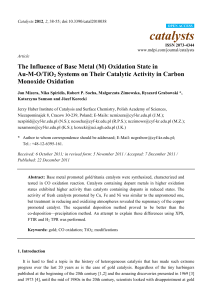 The Influence of Base Metal (M) Oxidation State in Au-M