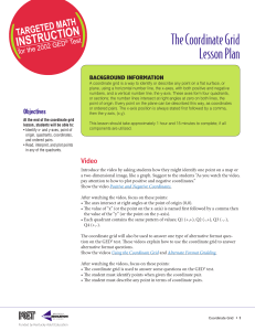 The Coordinate Grid Lesson Plan