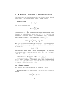 Price indices – comparing the arithmetic and geometric mean
