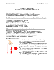 Crime Scene Forensics, LLC Examining and Documenting Blood