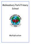 Multiplication Booklet - Malmesbury Park Primary School
