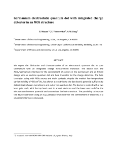 Germanium electrostatic quantum dot with