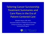 Tailoring Cancer Survivorship Treatment Summaries and