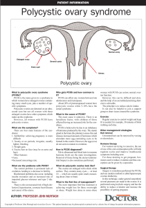 Polycystic ovary syndrome