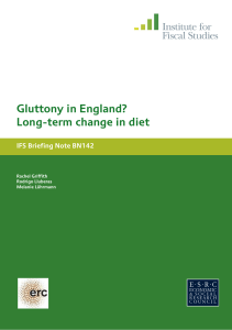 Gluttony in England? Long-term change in diet