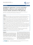 Podoplanin expression in cancer-associated fibroblasts enhances