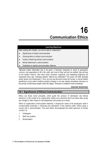 Communication Ethics