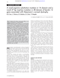 A novel arginine substitution mutation in 1A domain and a novel 27