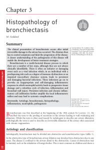 Histopathology of bronchiectasis