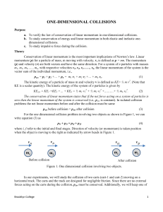 ONE-DIMENSIONAL COLLISIONS