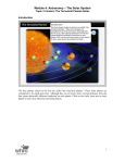 Module 4: Astronomy – The Solar System