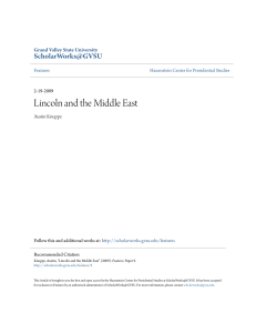 Lincoln and the Middle East - ScholarWorks@GVSU