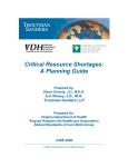 Critical Resource Shortages: A Planning Guide