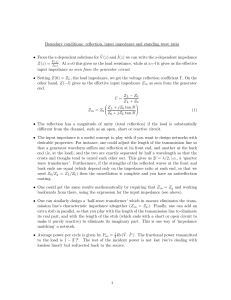 Boundary conditions: reflection, input impedance and standing wave