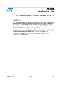 PLL jitter effects on C-CAN modules of the ST10F27x