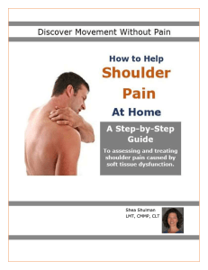 Self Help for Shoulder Pain - Massage Therapy Connections