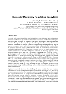 Molecular Machinery Regulating Exocytosis