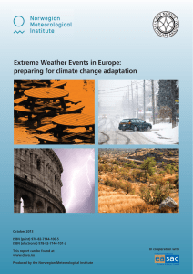 Extreme Weather Events in Europe: preparing for climate change