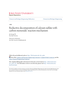 Reductive decomposition of calcium sulfate with carbon monoxide