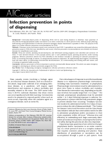 Infection prevention in points of dispensing