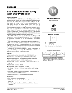 SIM Card EMI Filter Array with ESD Protection