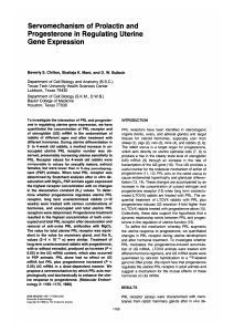 Servomechanism of Prolactin and Progesterone in Regulating