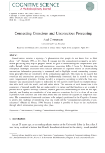 Connecting Conscious and Unconscious - Axel Cleeremans