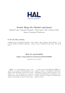 Atomic Hong–Ou–Mandel experiment - HAL-IOGS