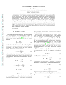 Electrodynamics of superconductors