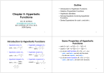 Chapter 5: Hyperbolic Functions