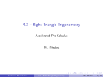 4.3 – Right Triangle Trigonometry