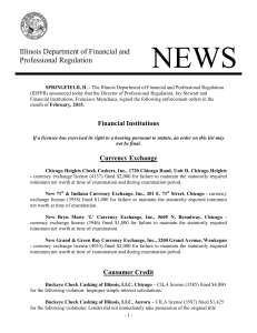 February, 2015 - Illinois Department of Financial and Professional