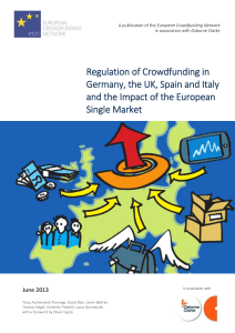 Regulation of CrowdFunding in Germany, the UK, Spain and Italy