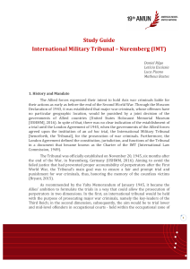 Study Guide International Military Tribunal – Nuremberg (IMT)